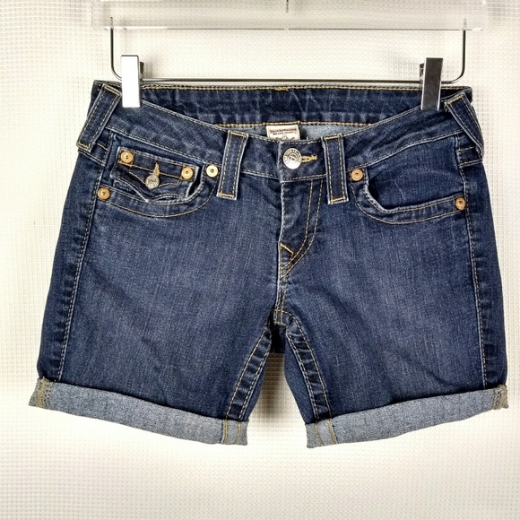 True Religion Pants - True Religion Cut Off Shorts Beaded Pocket Size 27
